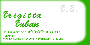 brigitta buban business card